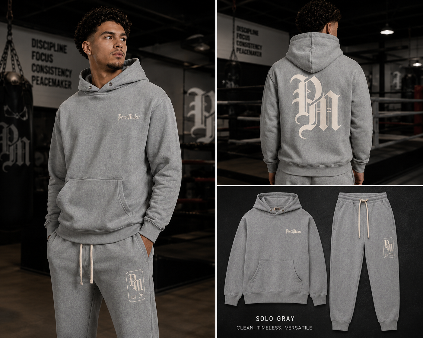 Premium “PM” Athletic Gear (Grey)